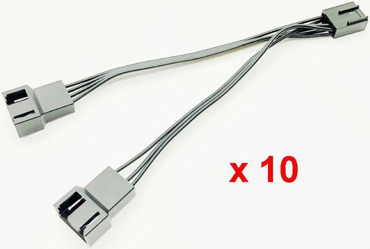 10PCS 4Pin Fan PWM Cable 1to2 4Pin 3Pin Power Supply Extension Cable 4P Cooler Port Multiplier Female to Male Cooling Fan Cable