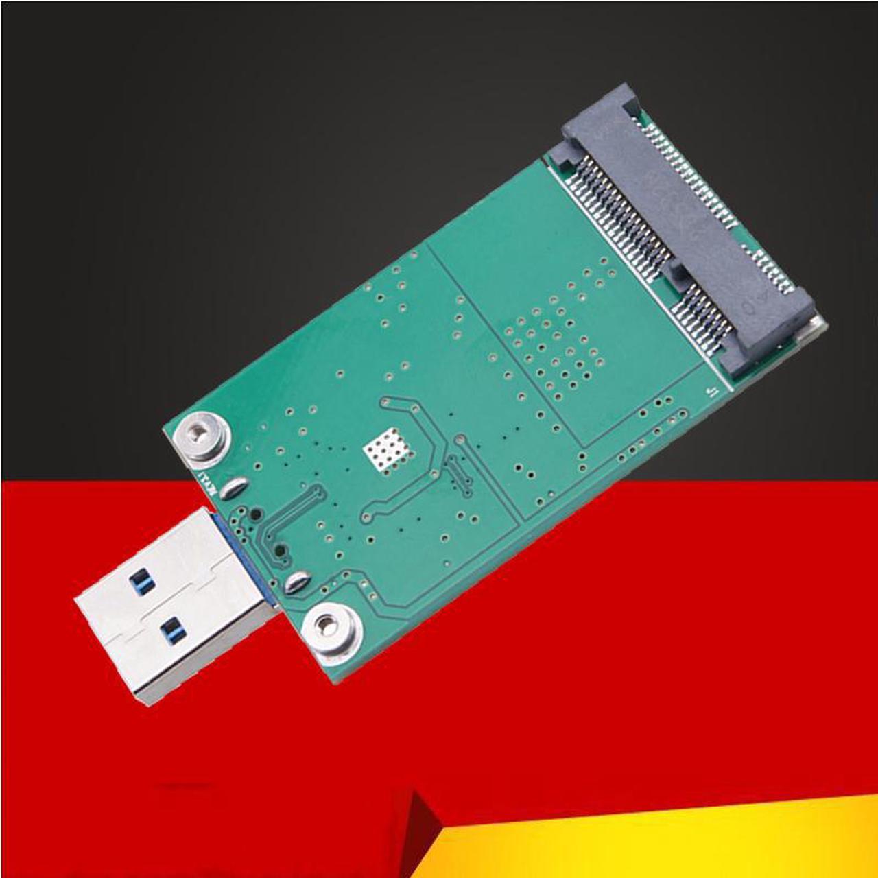 Mini USB 3.0 to PCIE mSATA External SSD PCBA Conveter Adapter Card Case mSATA to USB Board Supports 30*30 30*50 mSATA Hard Drive