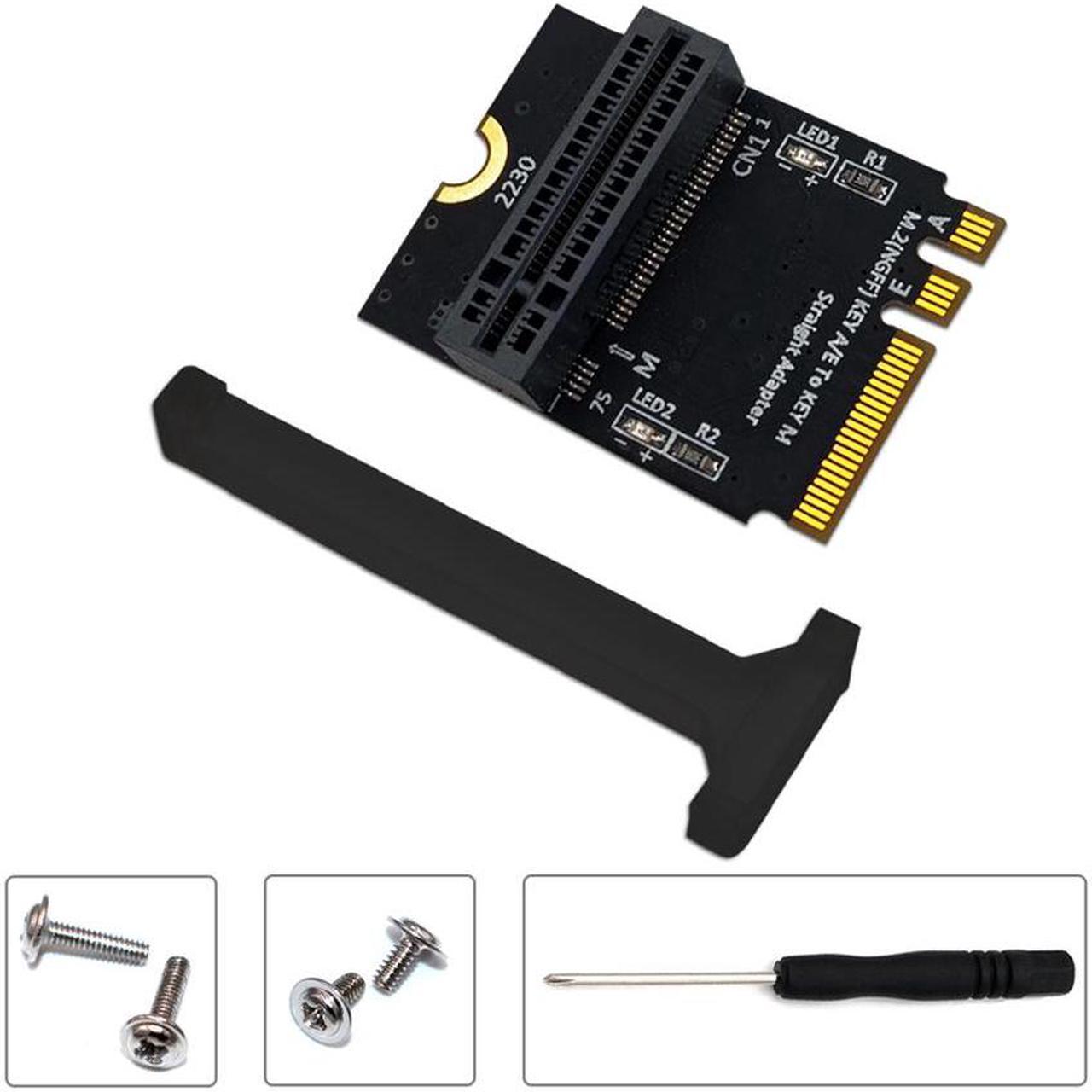 Add On Card M.2 NVME Adapter SSD PCIE M2 NGFF Key M to M.2 Key A/E Adapter Vertical Installation for 2280 M2 NVME SSD Riser Card