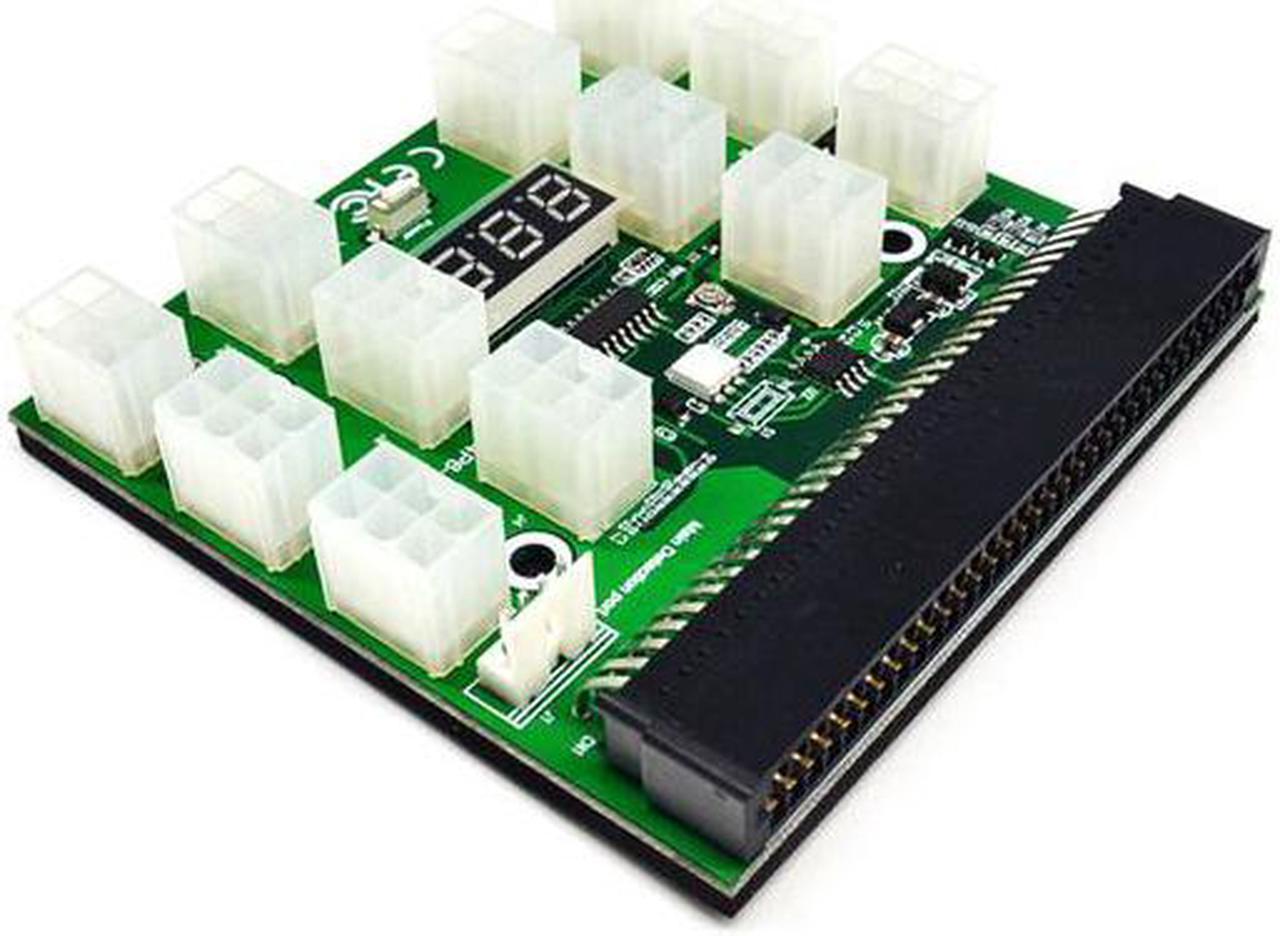 Power Module Breakout Board for 1600W Server Power Conversion Board with 12 6pin Connector for Ethereum BTC Miner Mining Device