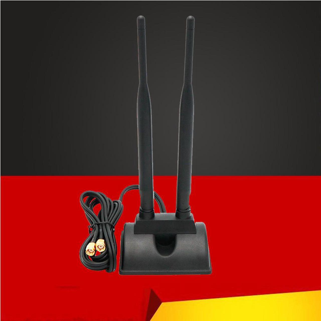 2.4GHz 5GHz Dual Band RP-SMA Male WiFi Antenna + IPEX MHF4 to RP-SMA Female Cable 9.8 inch for M.2 NGFF Network Card PC Computer