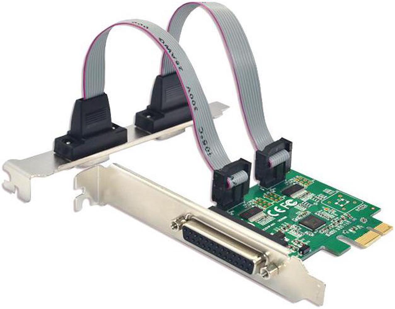 Add On Cards RS 232 Adapter PCI Express 1x Computer Components PCIE X1 PCI-E PCIE Card Desktop PC Accessorie 2 Serial + Parallel