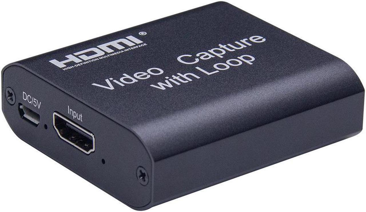 HDMI Video Capture Card 4K 1080P USB 2.0 Grabber HDMI Capture Card Video Capture + Loop Output for Phone PS4 Game Live Streaming