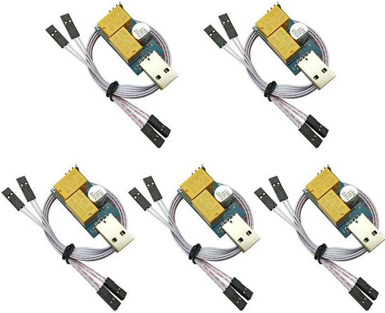 5PCS Double Relay USB Watchdog Card Unattended Automatic Restart Blue Screen Crash Timer Reboot For 24H PC Gaming Server Mining