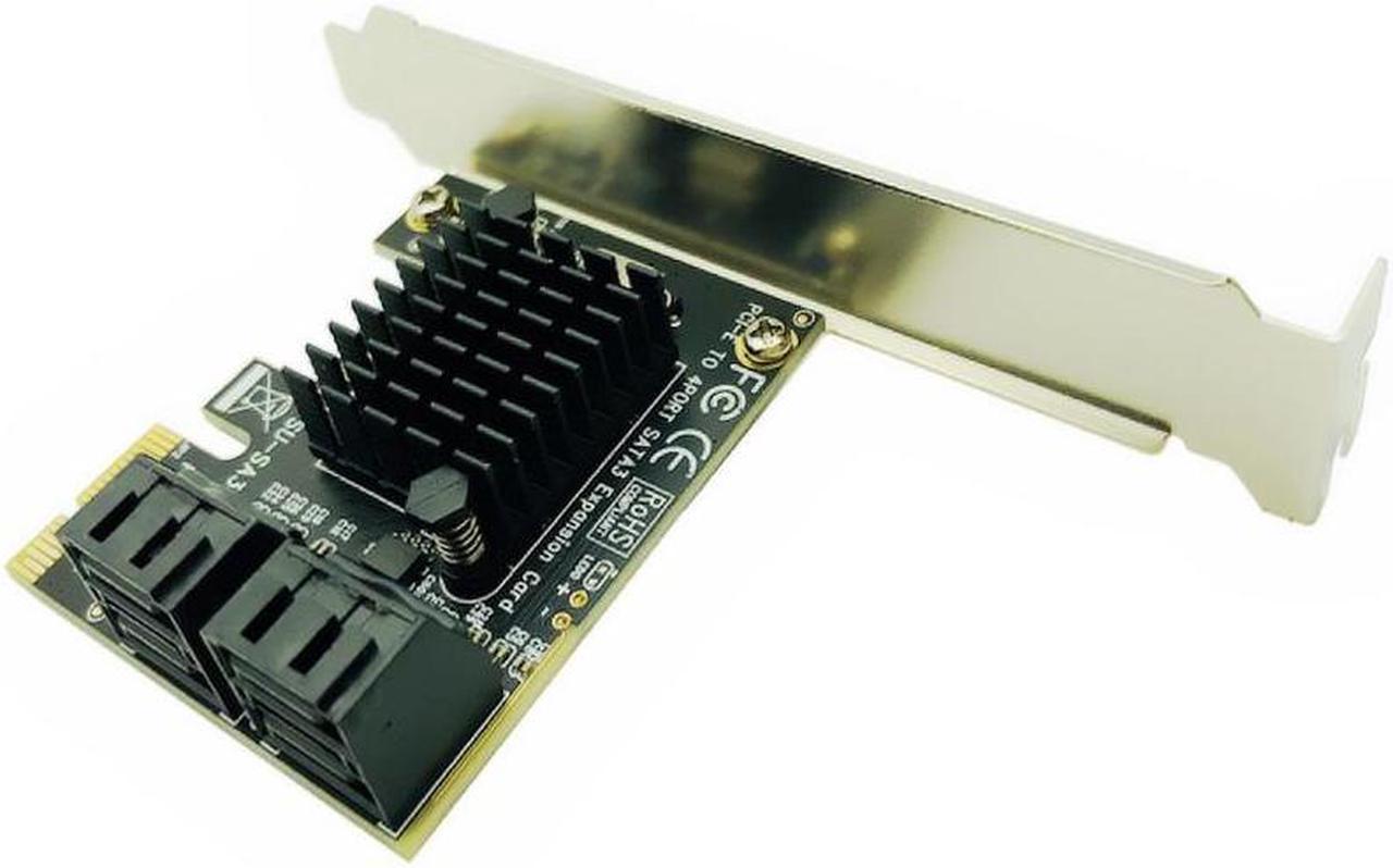 PCI-E PCI Express to SATA 3.0 Extension Card with Bracket 4-Port SATA III 6Gbps Expansion Adapter Boards for Computer Chassis PC