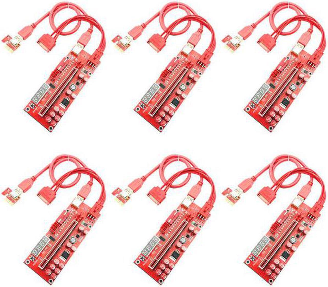 PCIE Riser V014 Pro GPU Riser for Video Card Riser 014 PCI Express X1 to X16 Extender 6P Power USB3.0 Cable for BTC Miner Mining