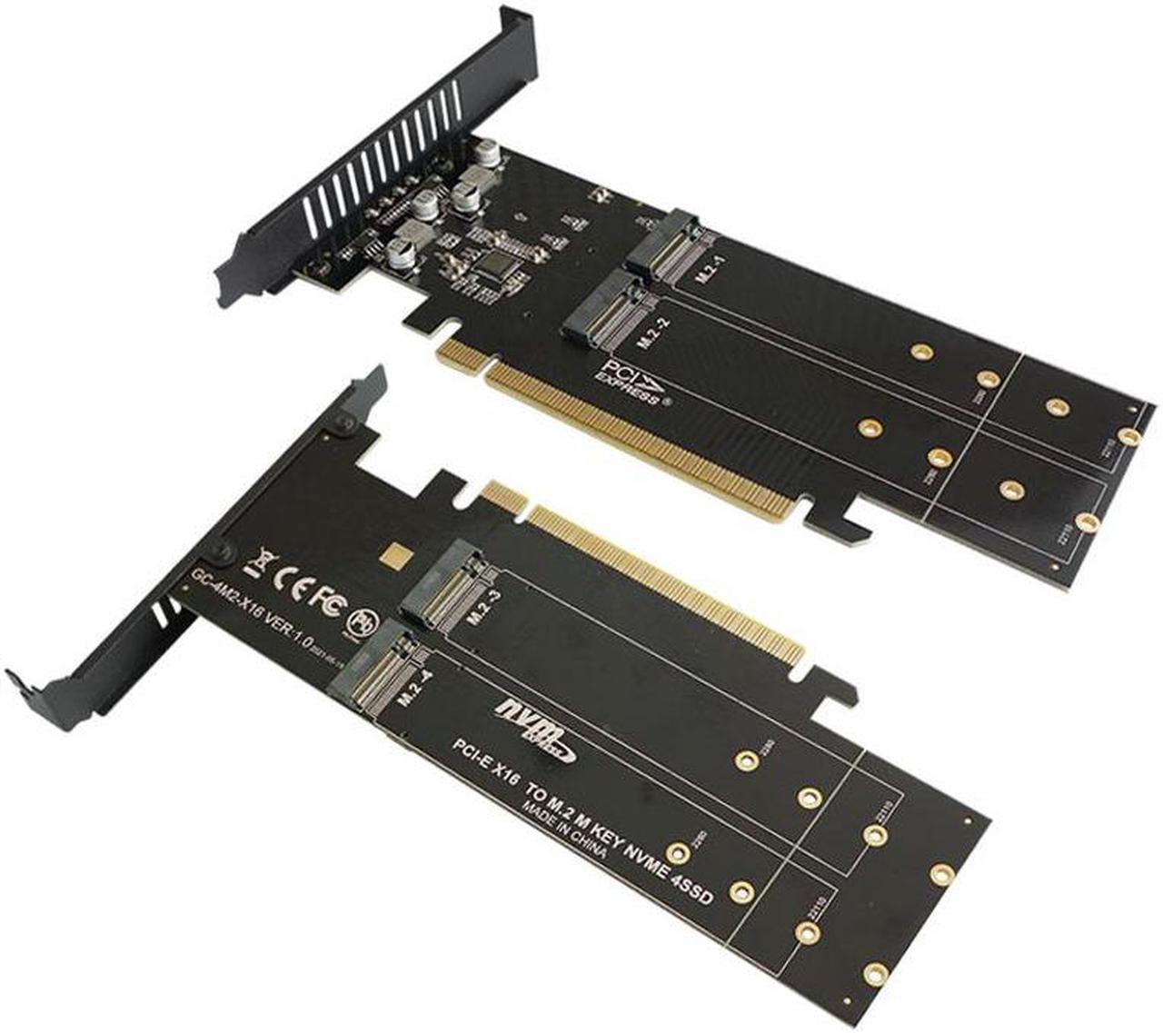 iHyper m.2 X16 TO 4X NVME PCIE3.0 GEN3 X16 TO 4*NVME RAID CARD PCI-E VROC CARD RAID Hyper M.2X16 M2X16 4X X4 NVME*4 RAID Mining