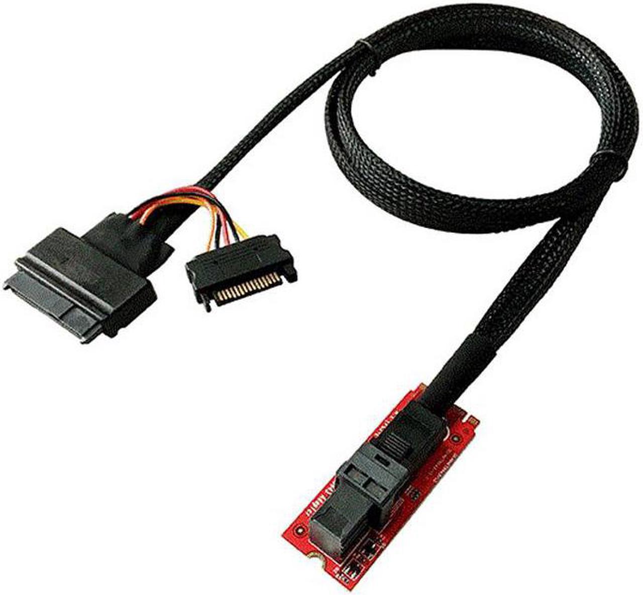 Computer Cables Connector U.2 SFF-8639 to M.2 M Key NVMe Adapter Card Mini SAS to M.2 M-Key NVMe SFF-8639 Adapter SFF-8639 Cable