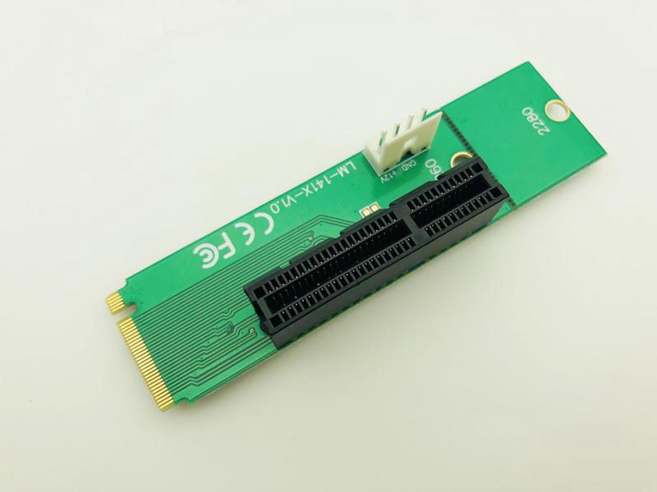 100pcs NGFF M.2 to PCI-E 4x 1x Slot Riser Card Adapter M2 to PCIE X4 X1 Converter For Bitcoin Litecoin Miner Mining