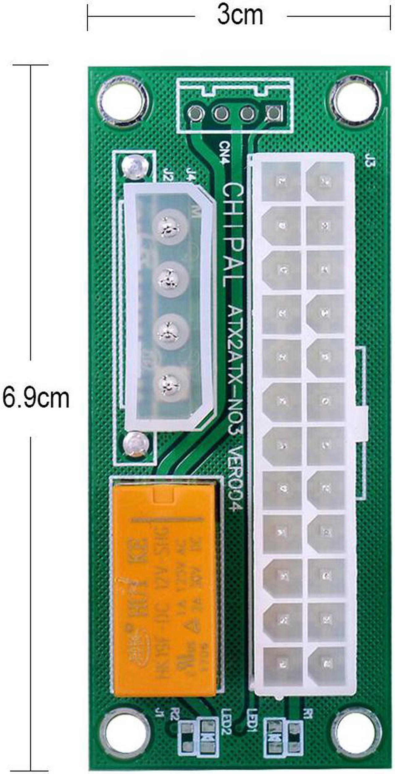 CHIPAL  adaptateur double PSU ATX 4Pin à 24Pin, cordon d'alimentation, synchronisation, démarreur, câble d'extension, pour convertisseur add2psu