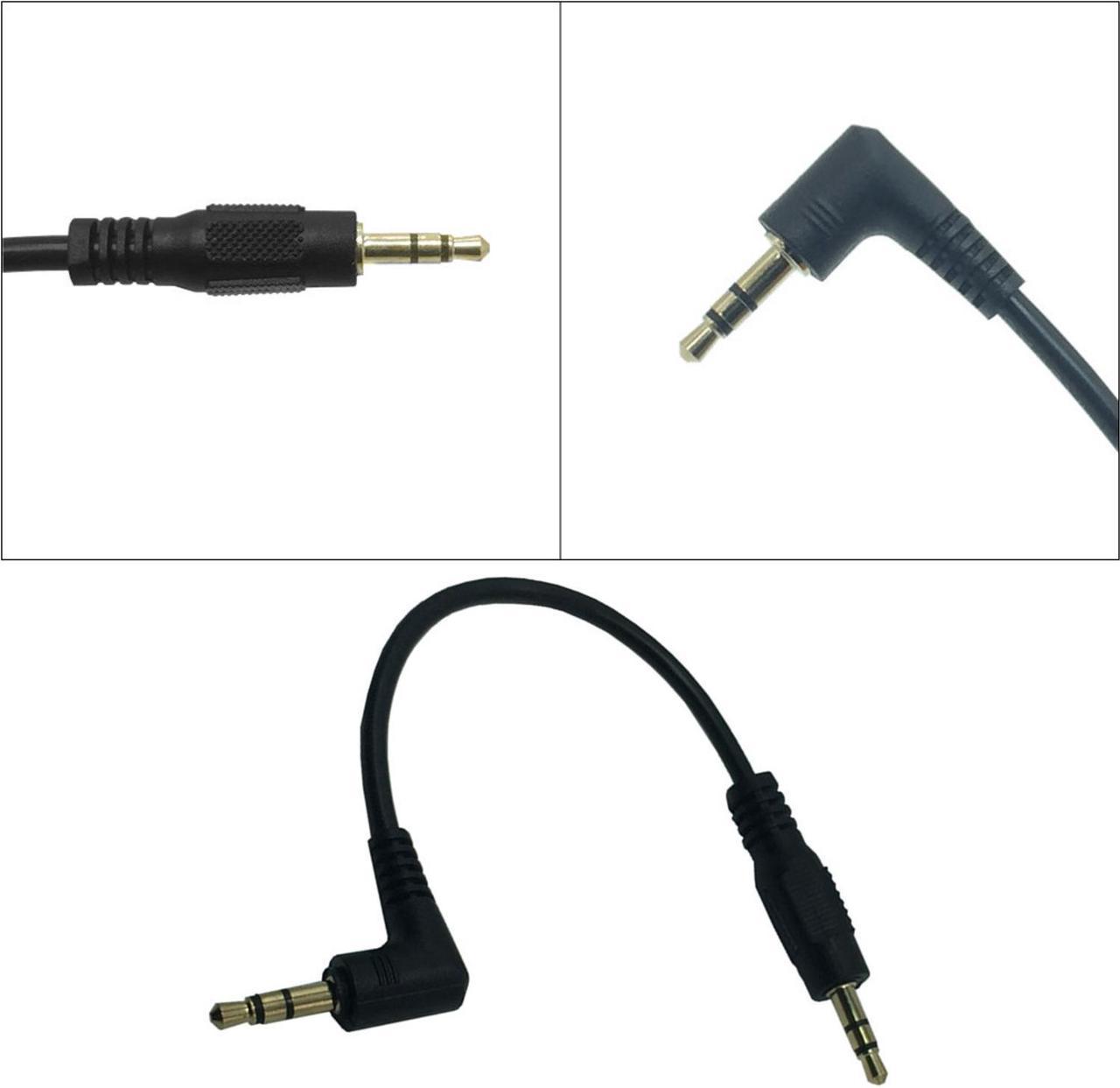 Câble Audio 3.5mm, câble auxiliaire plaqué or, Jack 3.5mm, pour casque de voiture, MP3/4, câble auxiliaire de téléphone, 0.1m