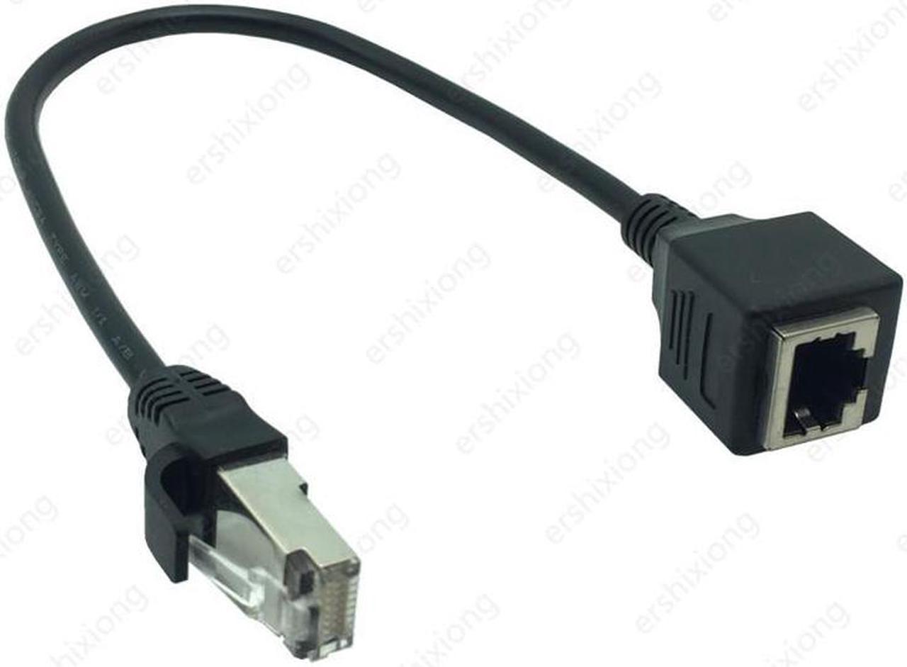 Câble d'extension réseau Ethernet Lan RJ45 8P8C FTP STP UTP Cat 5e mâle à femelle 30cm