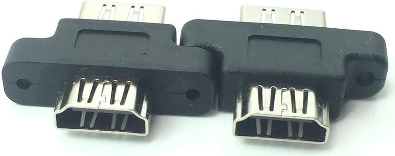 Adaptateur de coupleur femelle à femelle HDTV, connecteur de convertisseur 1080P pour montage sur panneau de verrouillage à vis