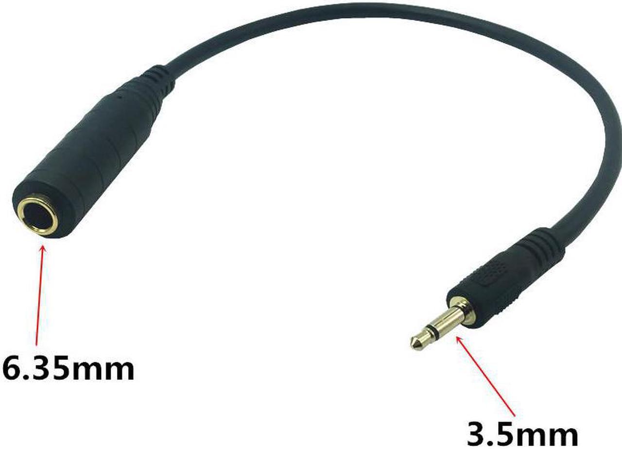 Câble Mono mâle vers femelle de 0.3M, Jack 3.5mm, pour téléphones MP3 de 30cm, 6.35mm