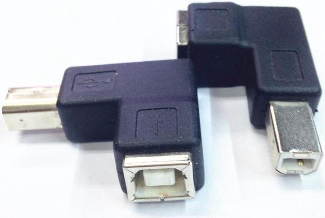 Adaptateur USB 2.0 Type B mâle à femelle à angle droit, Extension à 90 degrés pour convertisseur d'imprimante et Scanner