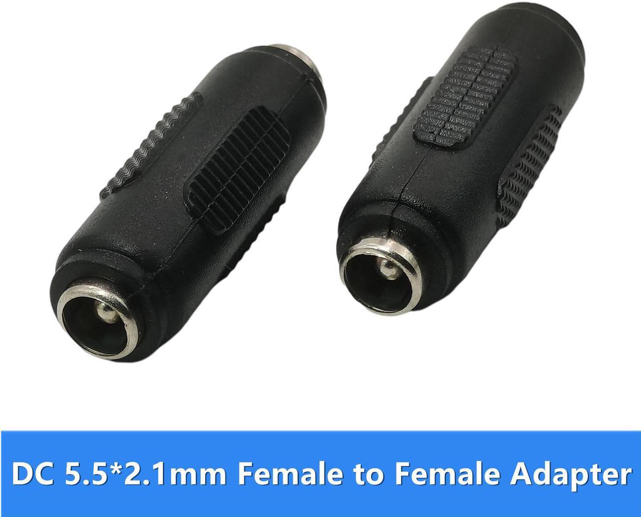 Adaptateur femelle vers femelle DC 5.5mm x 2.1mm, connecteur F/F Jack 5.5x2.1mm, lot de 5