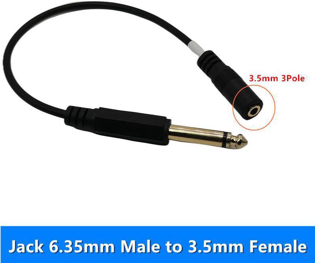 Câble d'extension Audio Audio Mono TRS femelle stéréo 3.5mm, câble d'extension Audio 1/8 pouces à prise mâle 6.35mm