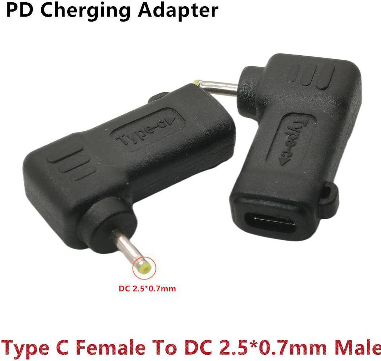 Adaptateur USB 3.1 Type C USB-C vers DC 20V 2.5x0.7mm, déclencheur coudé à 90 degrés, émulateur PD