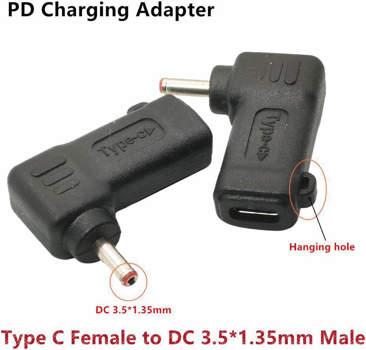 Adaptateur de charge d'alimentation USB type-c 100W PD, entrée femelle vers DC 3.5mm x 1.35mm (3.5x1.3mm) pour View Sonic M1 +