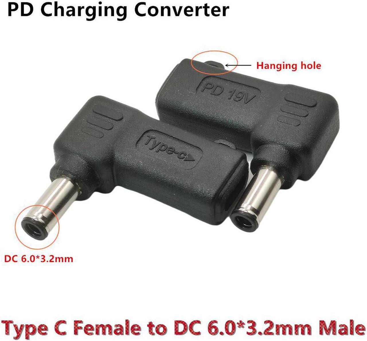 Câble de Charge 19V Type C USB-C entrée à 6.0x3.2mm alimentation PD pour ordinateur portable