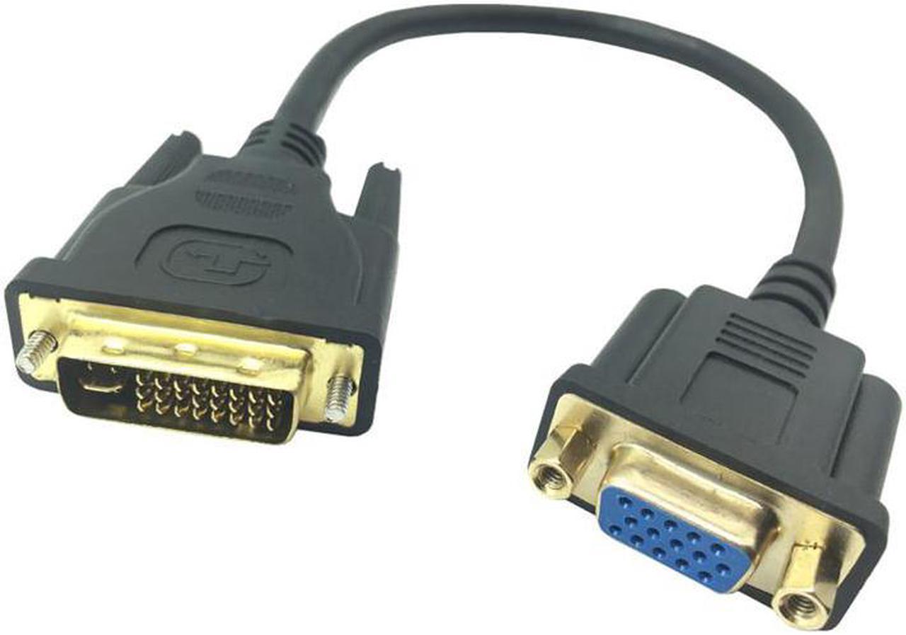 Convertisseur vidéo 0.3 vers VGA, DVI-I M, câble adaptateur DVI 24 + 5 mâle vers VGA, pour TV, PS3, PS4, PC, écran 1080P