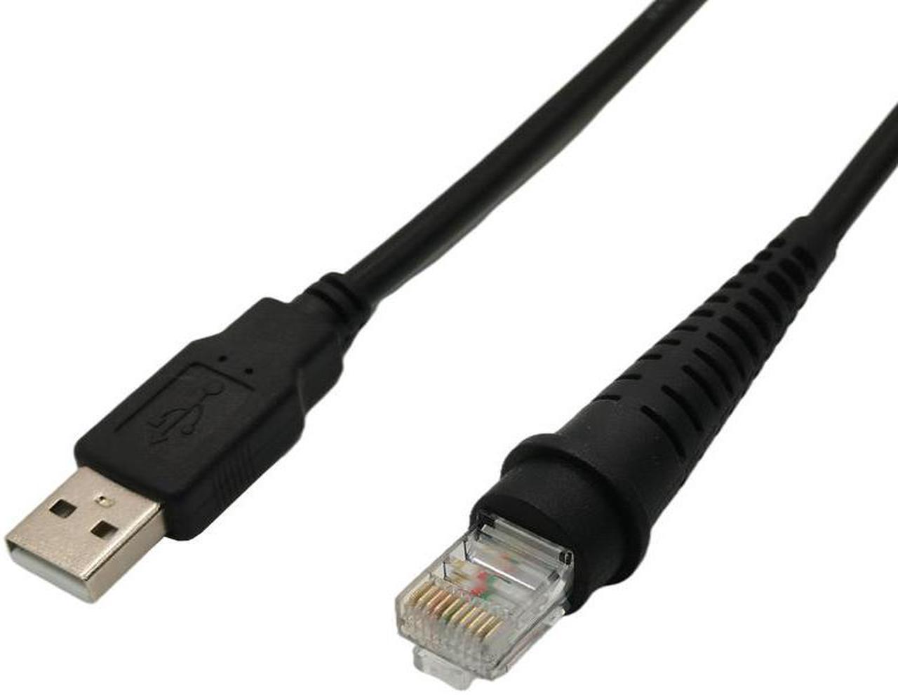 Câble USB vers RJ50 de 6,5 pieds, pour Honeywell, scanneurs de codes à barres métrologiques MS5145, MS7120, MS9540, MS7180, MS1690, MS9590, MS9520