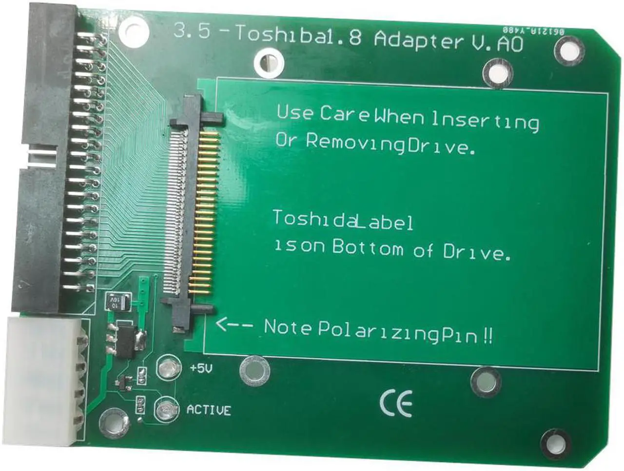 Alt view image 2 of 2 - Micro disque dur de Toshiba, adaptateur IDE 1.8, 50 broches, 3.5 "à 1.8", 40 broches