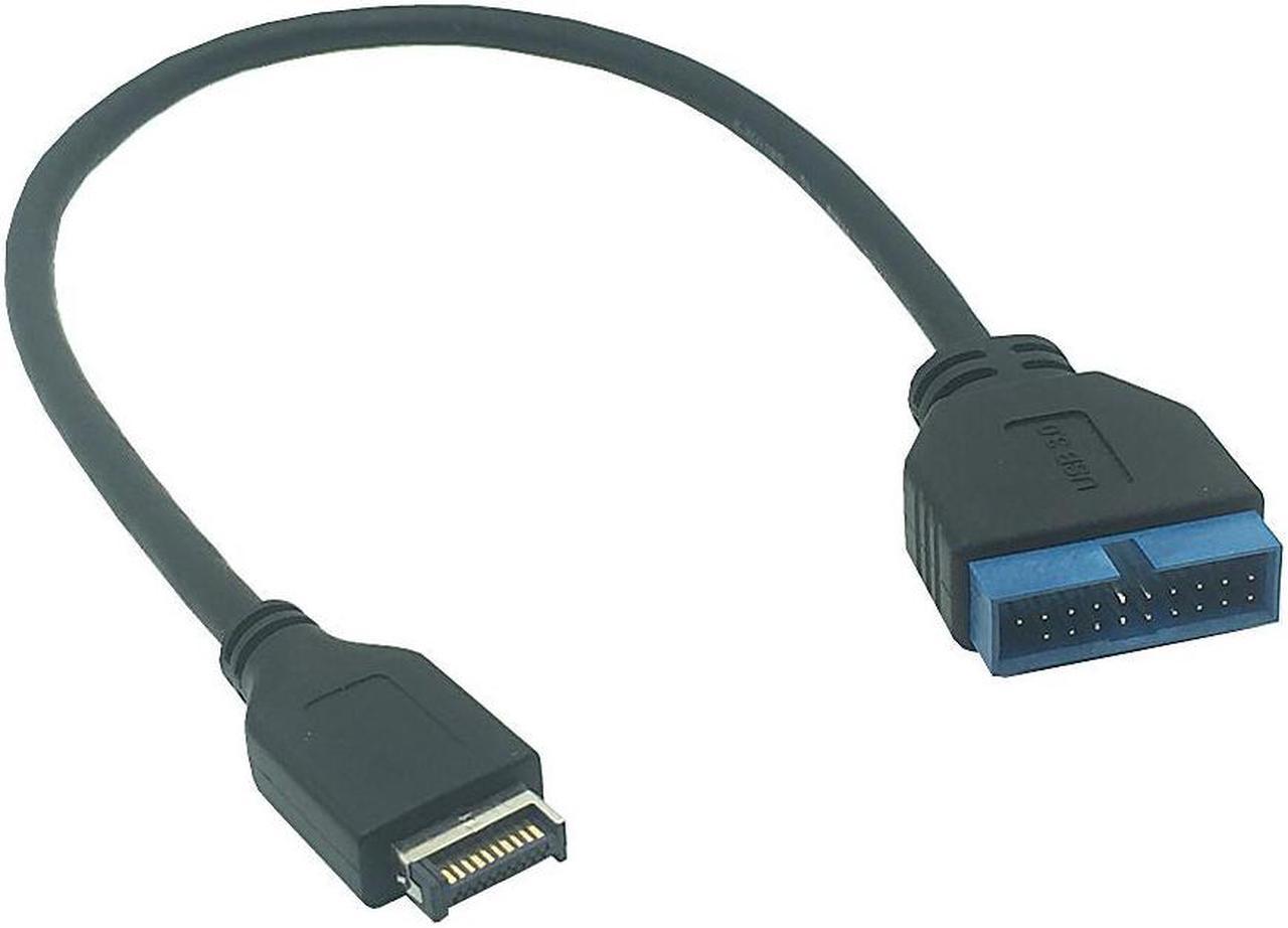 Câble USB 3.1 Type C avec prise frontale et connecteur pour carte mère et PC, rallonge d'en-tête 19 broches à 20 broches, 3.0