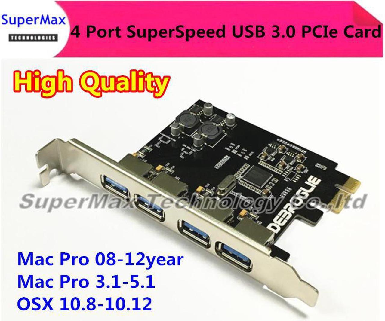 Carte d'extension PCI-E 4 ports usb 10.8 Super rapide, pour Mac Pro OSX 10.12/08-12 windows, livraison gratuite