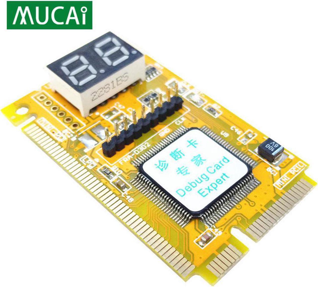 MUCAI Mini PCI-E LPC PC Analyzer Tester POST Card Test For Notebook Laptop Express Card Hexadecimal Character Display