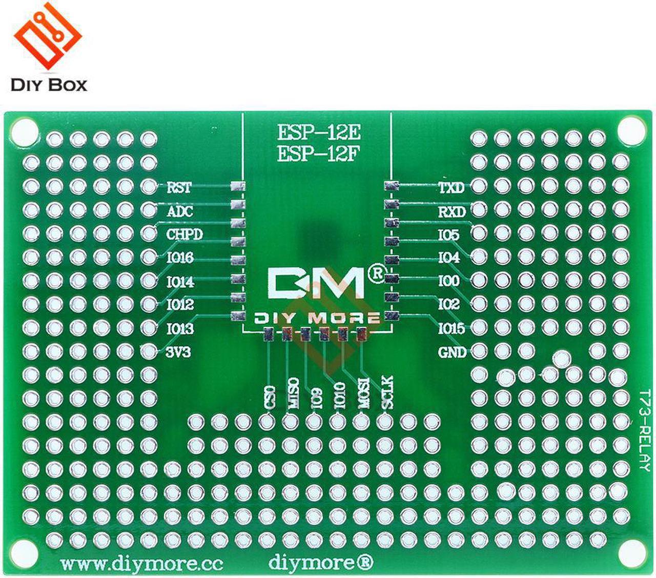 5X7CM Double Side Prototype PCB Breadboard Universal Board For Arduino  R3 ESP8266 WIFI ESP-12F ESP-12E ESP32S ESP32 50x70mm