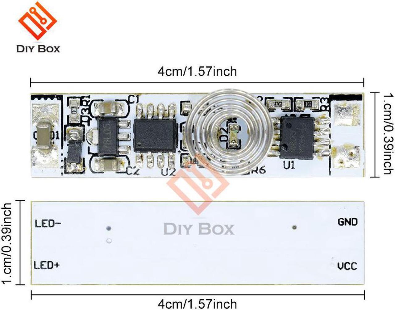 Touch Switch Capacitive Sensor Module Coil Spring Switch LED Dimmer Control Switch 9-24V 30W 3A for Smart Home LED Light Strip