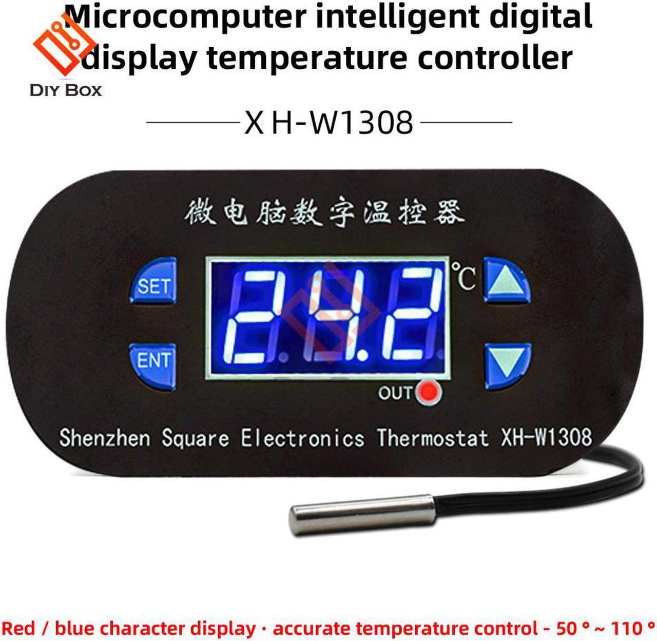 XH-W1308 W1308 Adjustable Digital Cool Heat Sensor Blue Display Temperature Controller Thermostat Switch AC110-220V NTC