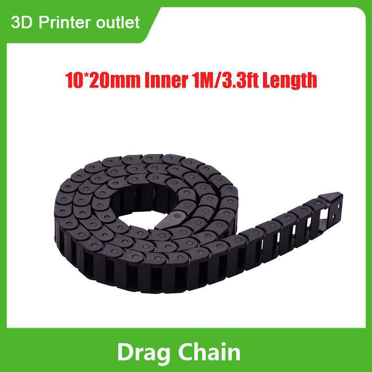 Aibecy Drag Chain Cable Towline Transmission Chain 10*20mm Inner 1M/3.3ft Length for 3D Printer CNC Machine