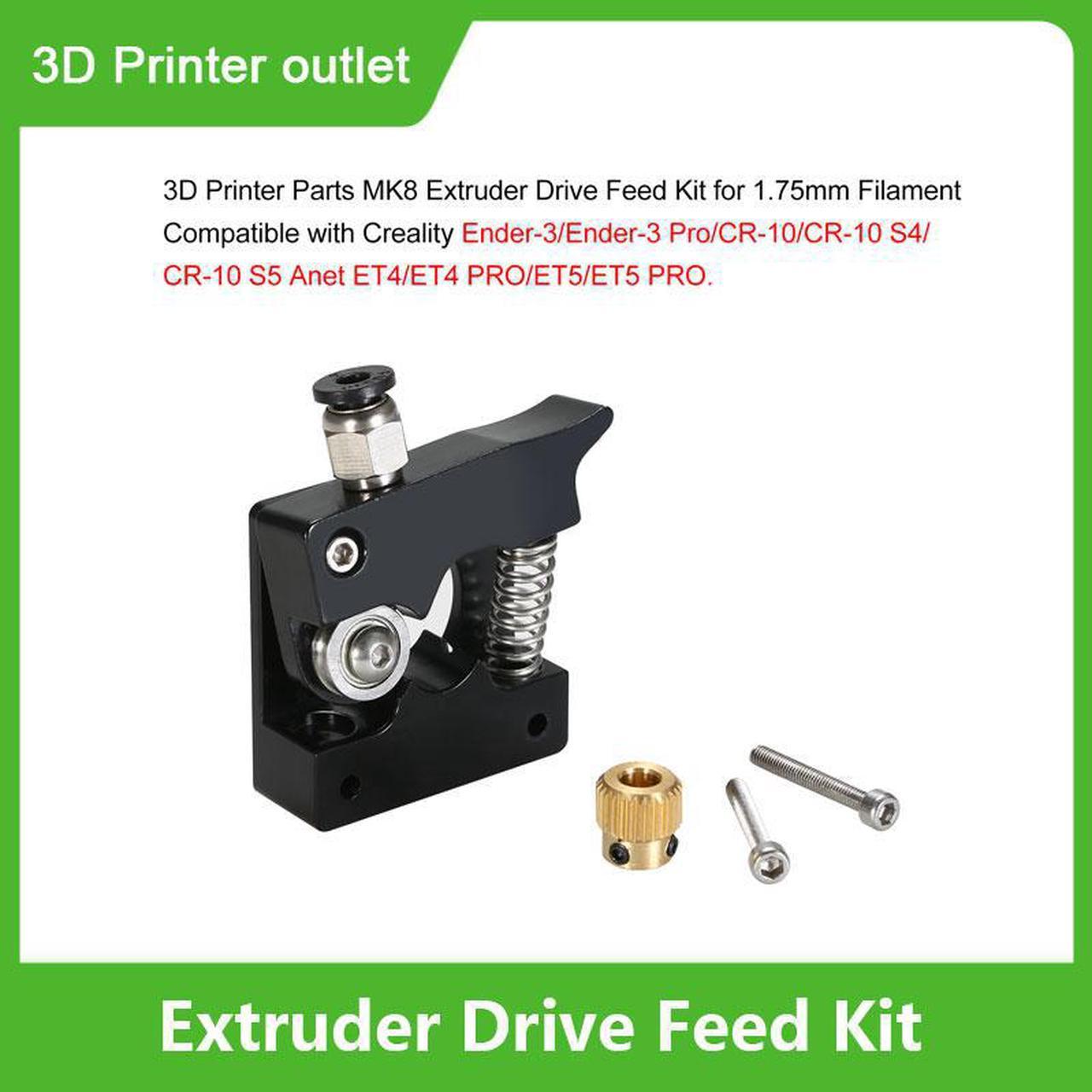 3D Printer Parts MK8 Extruder Drive Feed Kit for 1.75mm Filament Compatible with Creality Ender-3/3 Pro CR-10/10 S4/S5 Anet ET4