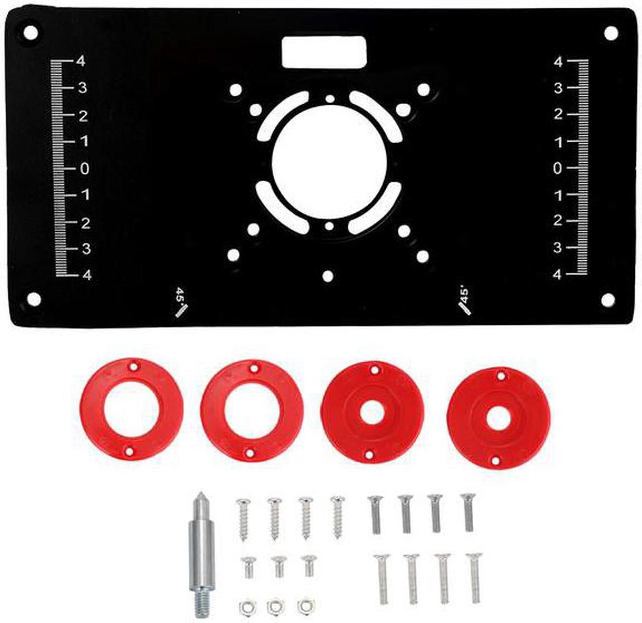 Multifunctional Router Table Insert Plate Woodworking Benches Aluminium Wood Router Trimmer Models Engraving Machine with 4 Ring