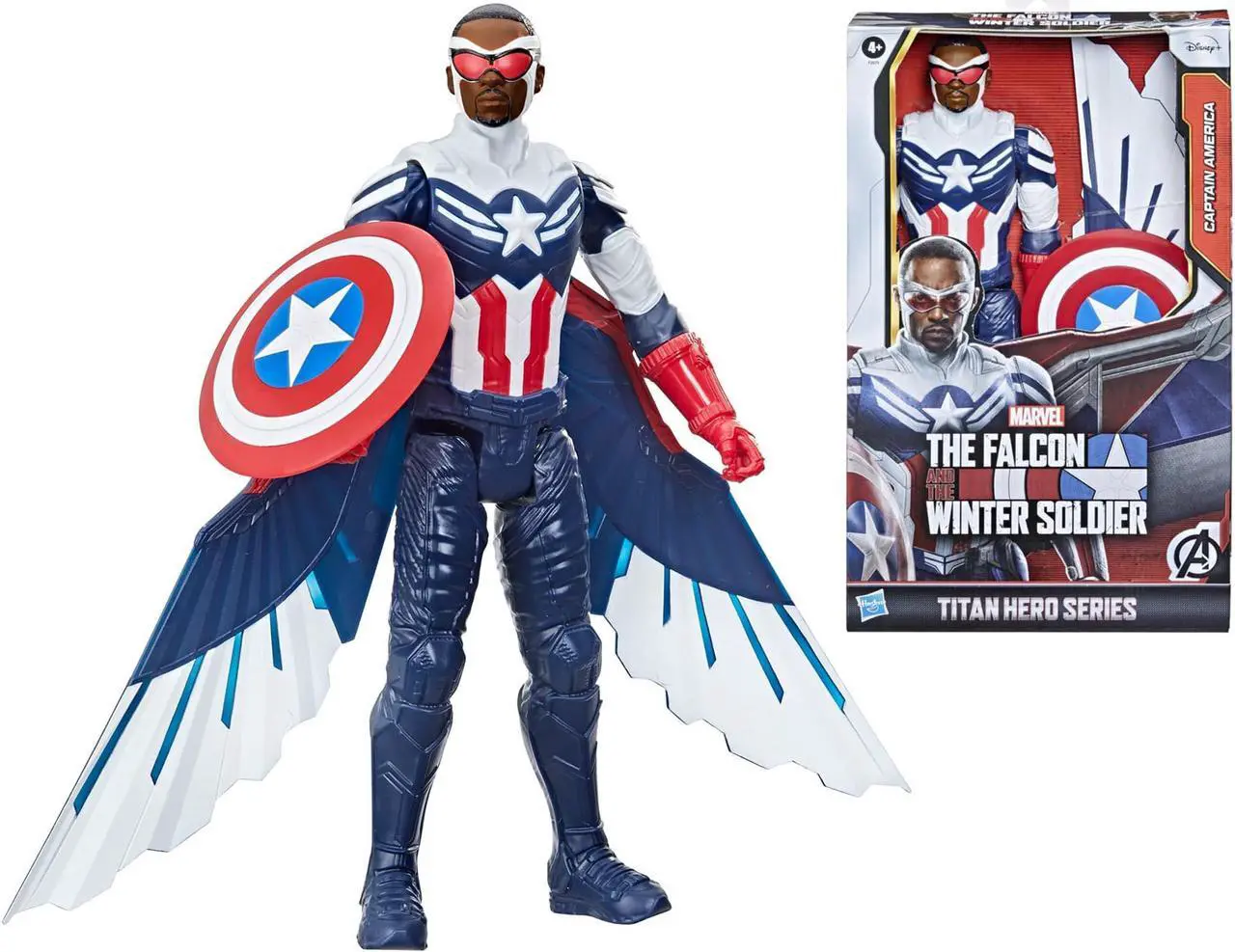 Main image of Titan Hero Series Captain America (Falcon) 12 inches Tall Action Figure with Wings