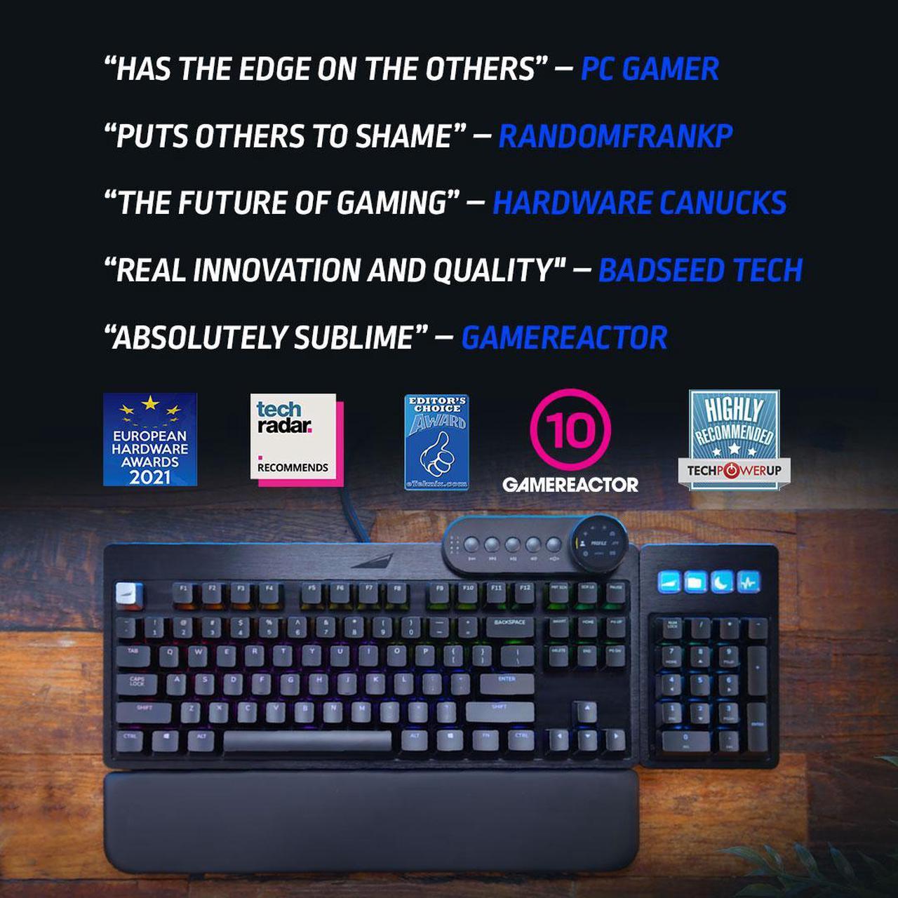 Alt view image 7 of 7 - MOUNTAIN Everest Max Mechanical Gaming Keyboard - Modular - Integrated Display Keys - Hot-Swappable Switches - OBS Controls Integration - Fastest & Linear - RGB Backlit - Midnight Black