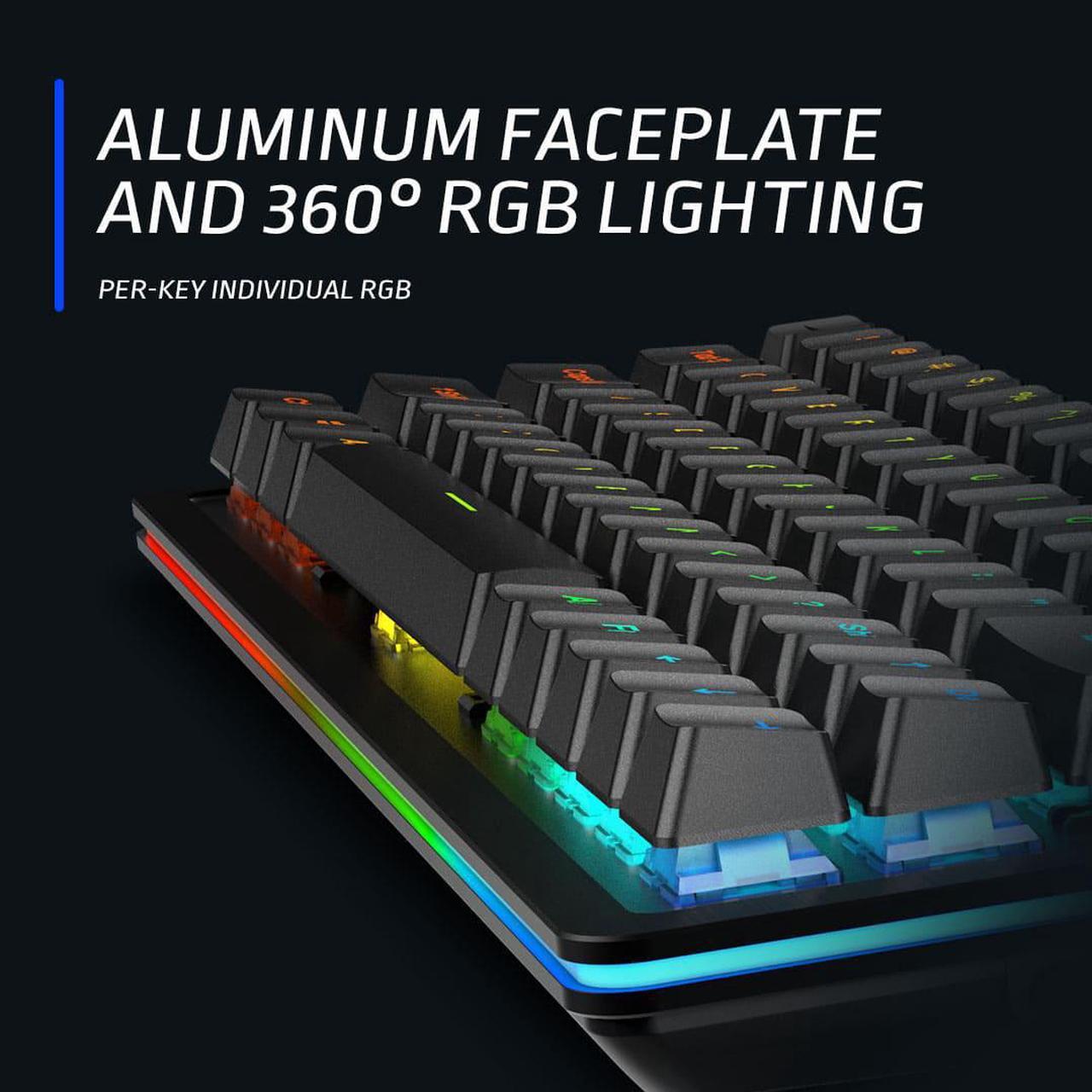 Alt view image 7 of 14 - MOUNTAIN Everest 60 RGB Gaming Keyboard - 60% with Arrow Keys, lubed MOUNTAIN switches, Sophisticated Sound dampening and 5-pin hot-swap - Midnight Black (Linear 45)