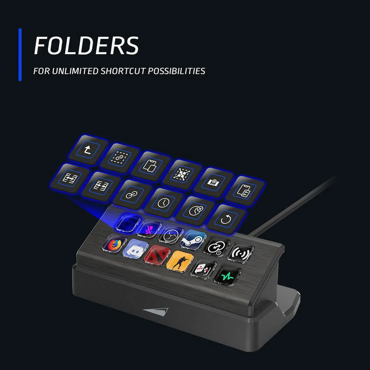 Alt view image 10 of 13 - MOUNTAIN DISPLAYPAD - The Streaming and Content Creation Controller with 12 Customizable Tactile Display Keys