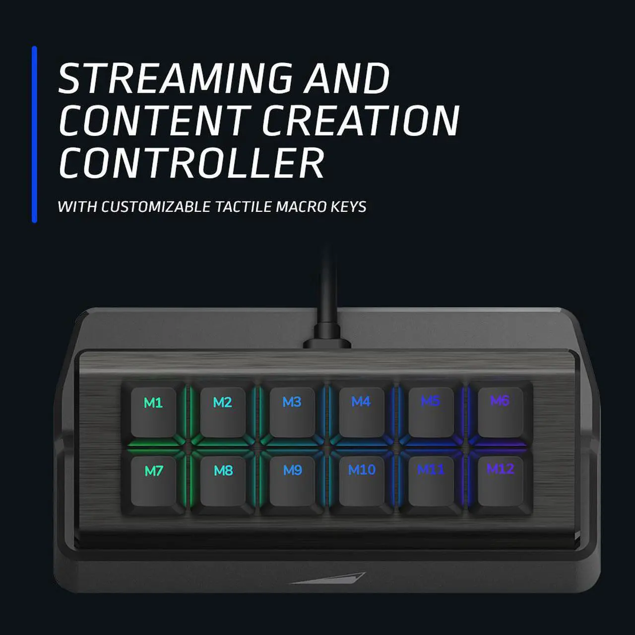 Alt view image 9 of 15 - MOUNTAIN MACROPAD - The Streaming and Content Creation Controller with 12 Customizable Mechanical Keys & USB-C connector