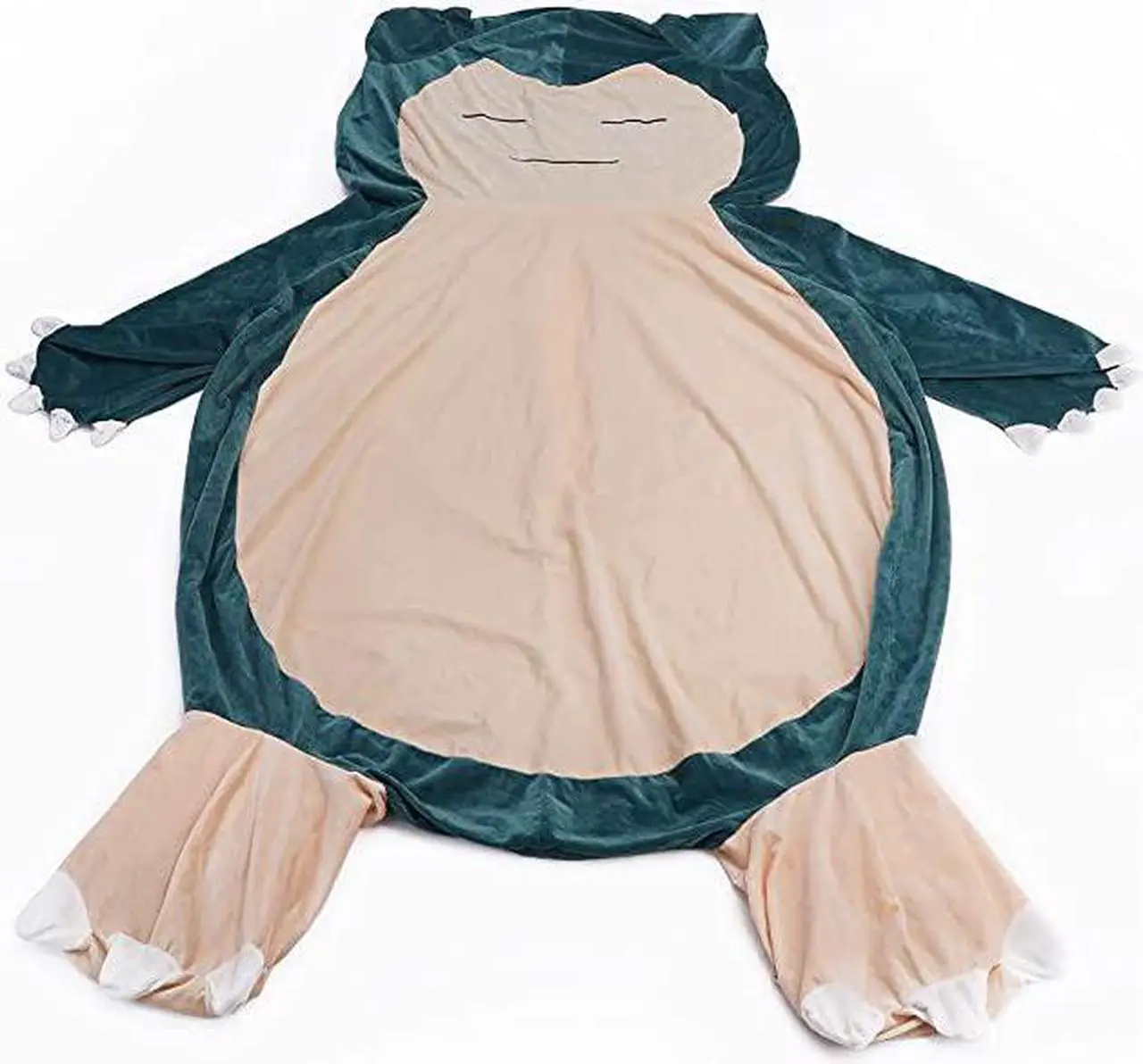 Alt view image 5 of 7 - Snorlax Plush Giant Snorlax Bean Bag Chair Unstuffed Snorlax Plush Toy Anime Cover with Zipper for Girlfriend Birthday Gift