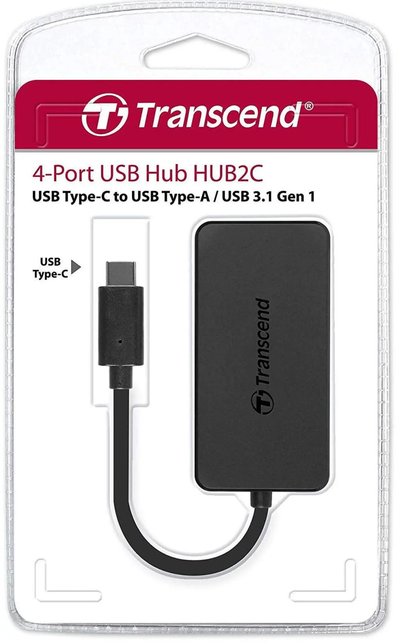 Alt view image 12 of 15 - Transcend USB Type-C 4-Port Hub USB3.1 Gen 1