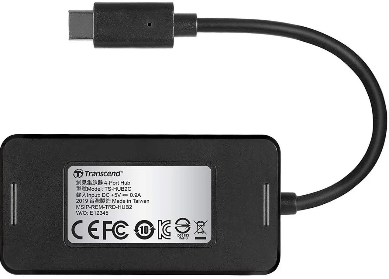 Alt view image 11 of 15 - Transcend USB Type-C 4-Port Hub USB3.1 Gen 1
