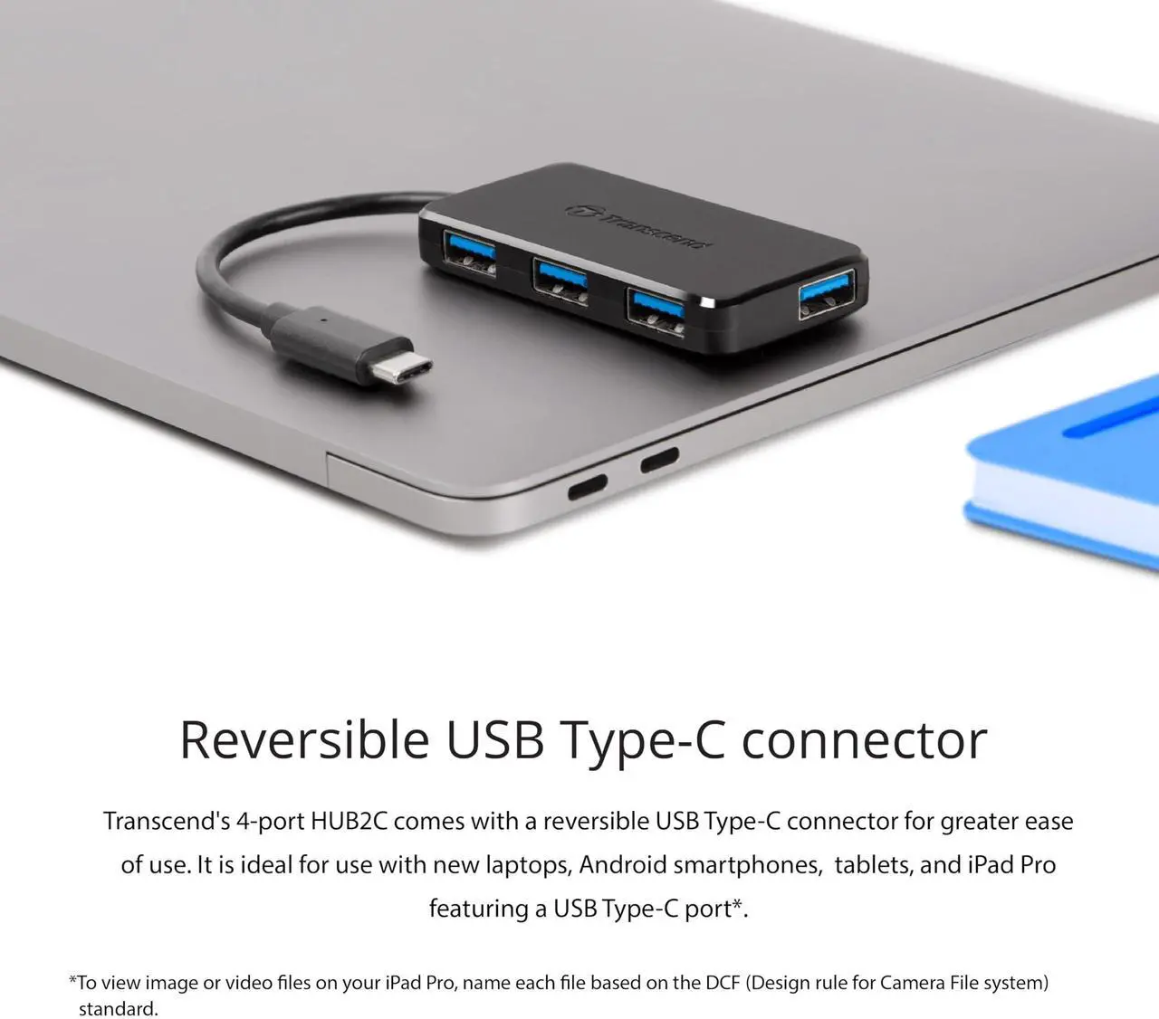 Alt view image 14 of 15 - Transcend USB Type-C 4-Port Hub USB3.1 Gen 1