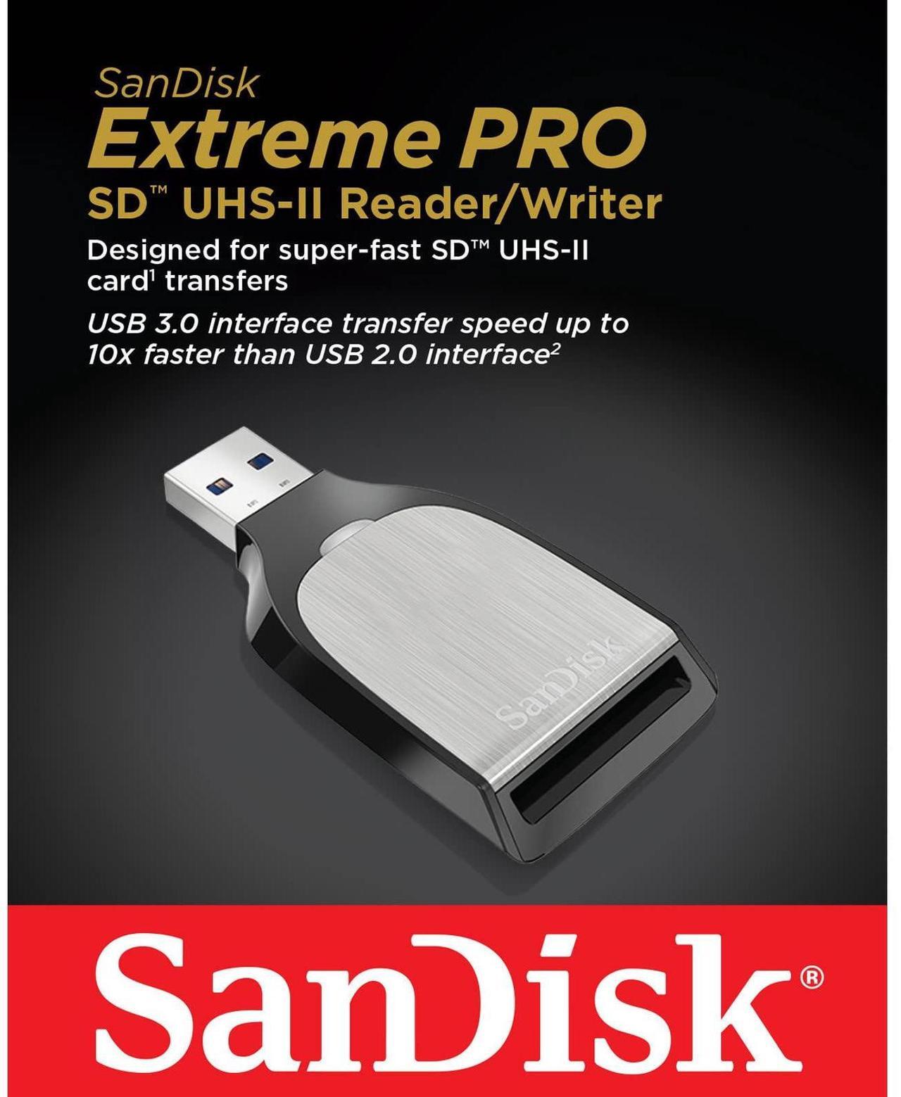 Alt view image 11 of 15 - SanDisk Extreme PRO SD UHS-II Card Reader/Writer USB Type-A