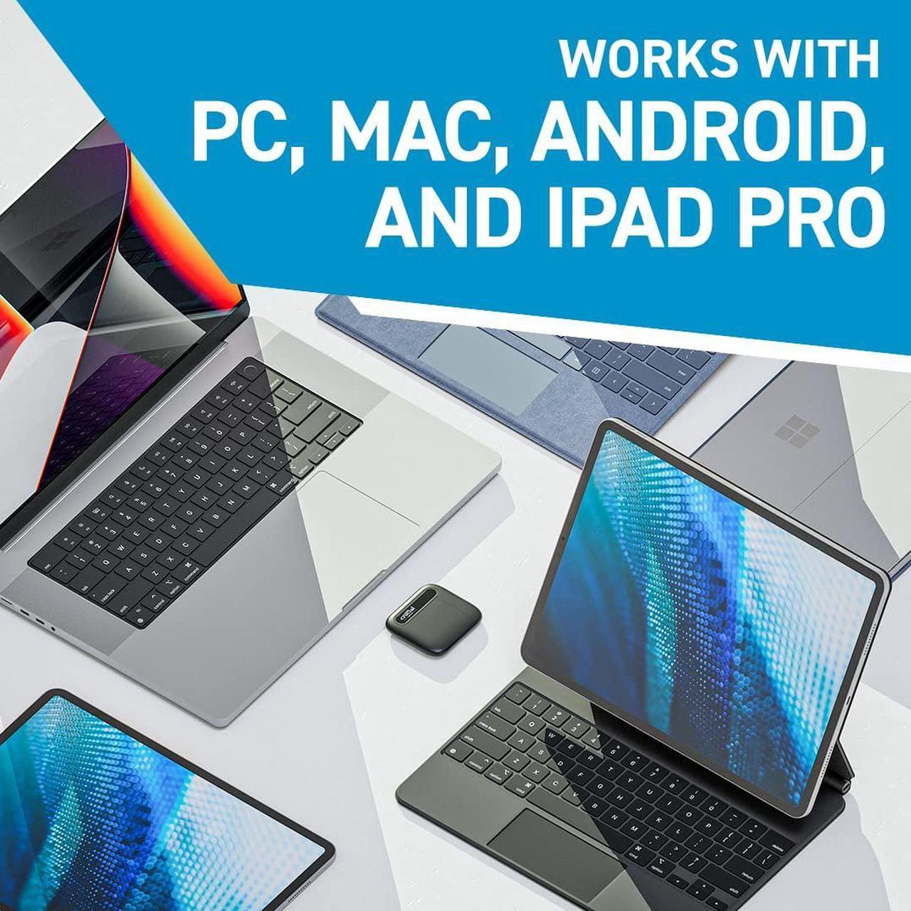 Alt view image 15 of 16 - Crucial X6 4TB Portable SSD  Up to 800MB/s  USB 3.2  External Solid State Drive, USB-C - CT4000X6SSD9, Black