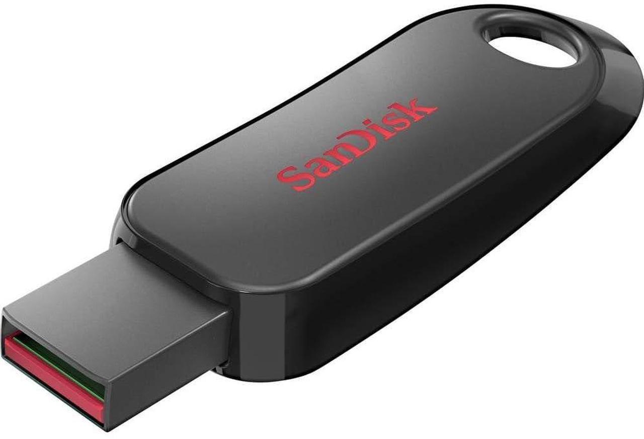 Alt view image 8 of 8 - SanDisk SDCZ62-064G-G35 CLT 64GB USB 2.0 Flash Drive Cruzer Snap Retractable Slider Black and Red