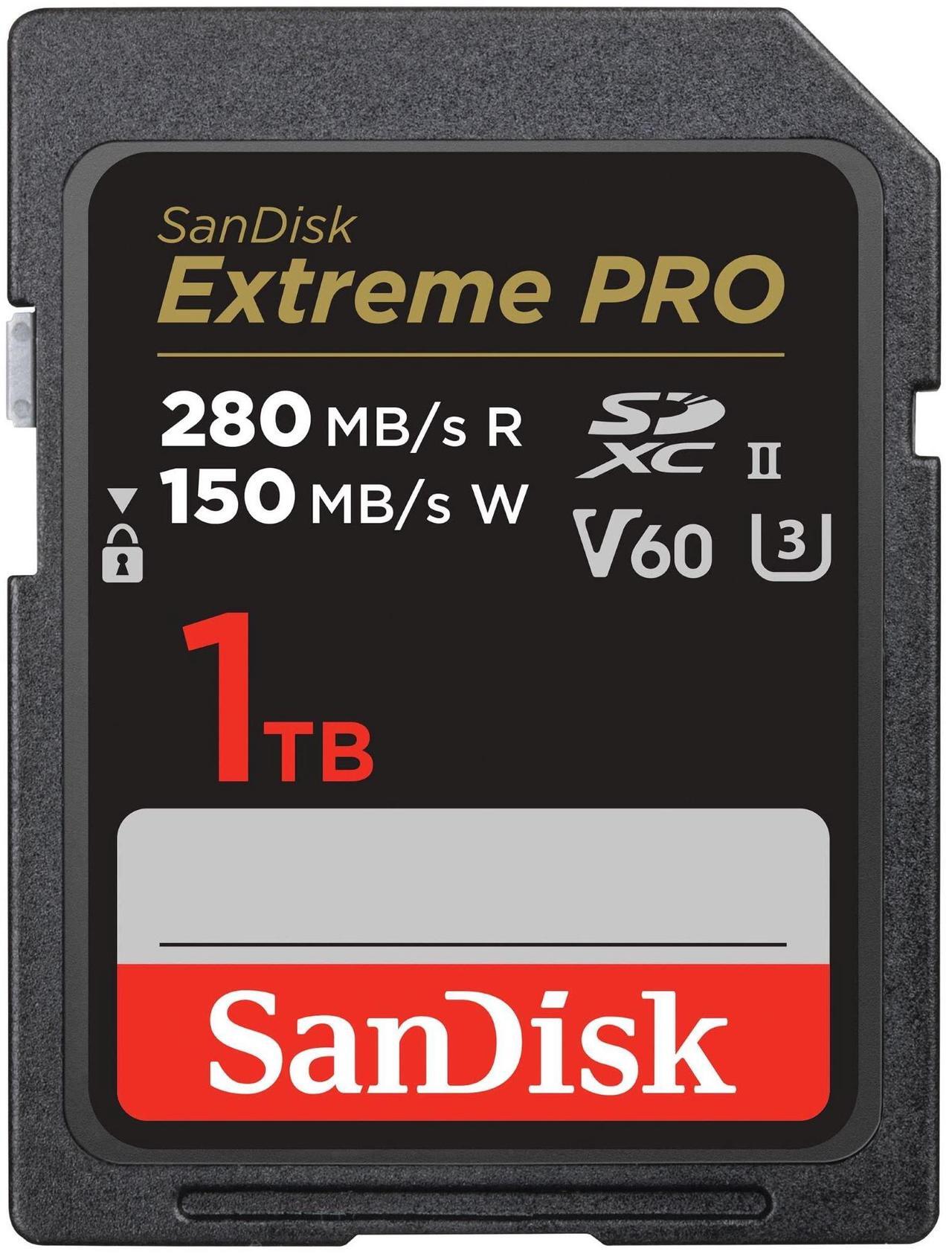 Main image of SanDisk 1TB Extreme PRO SDXC UHS-II Memory Card - C10, U3, V60, 6K, 4K UHD, SD Card - SDSDXEP-1T00-GN4IN