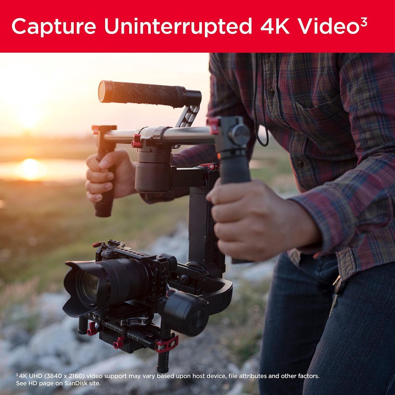 Alt view image 8 of 10 - SanDisk 64GB Extreme SDXC UHS-I/U3 Class 10 V30 Memory Card, Speed Up to 170MB/s (SDSDXV2-064G-GNCIN)